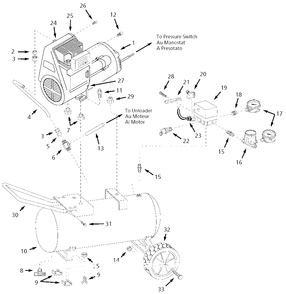 Air-Compressor Parts Diagram and Parts List for WL503600  Campbell Hausfeld Compressor